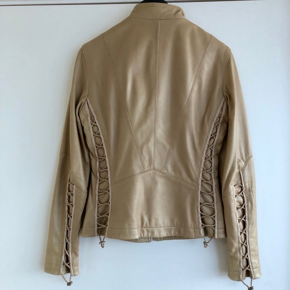 Elie Tahari corseted leather jacket - Picture 6 of 7